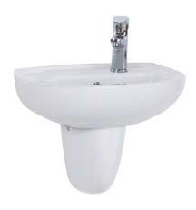 Creavit TP030 Yarım Ayak Oval Lavabo 30X45 cm Beyaz