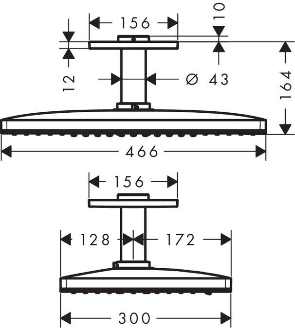 RAİNMARKER SELECT 460 3 JET TAVANDAN TEPE DUŞU BEYAZ KROM