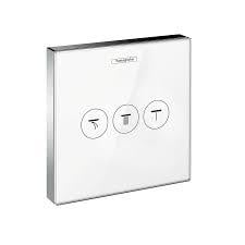 SHOWERSELECT GLASS VALF GRUBU ANKASTRE 3 ÇIKIŞ İÇİN BEYAZ KROM 