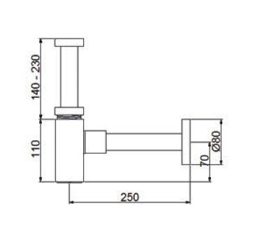 Bocchi 6180 0003 T BORULU DEKORATİF SİFON