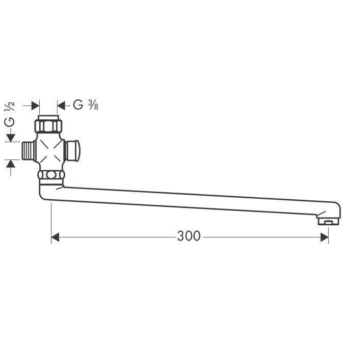 Uzun Dönebilir Gaga 300mm Krom