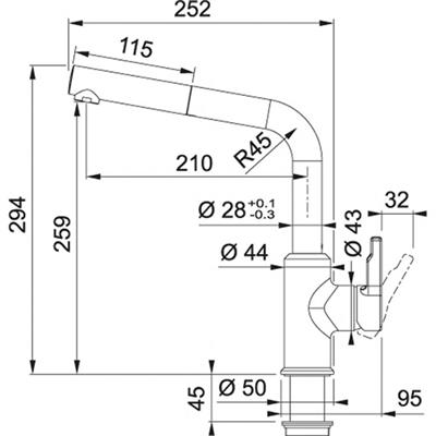  FRANKE Urban Doccia Bianco Mutfak Bataryası 115.0595.088