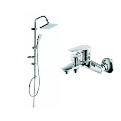 Creavit SH630 Solo İkili Duş Seti Takımı (Duş Sistemi+Banyo Bataryası)