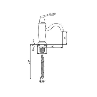 NEWARC GOLDEN LAVABO BATARYASI ALTIN