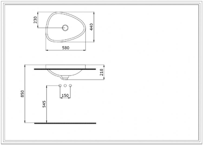BOCCHİ 1112-014-0125 Etna Tezgah Üstü Lavabo 58 cm PARLAK BİSKÜVİ