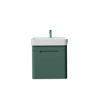 Creavit CO0060.42 Colorit Kapaklı Lavabo Dolabı 60 cm Ve Oval Ayna Nil Yeşili