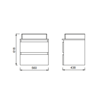 Creavit  Alinda Lavabo Dolaplı ve Aynalı Dolap Takımı Naturel Çam 60 cm