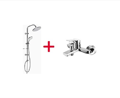 Creavit SH640 İkili Duş Seti Takımı ( Duş Sistemi + Luna Banyo Bataryası )