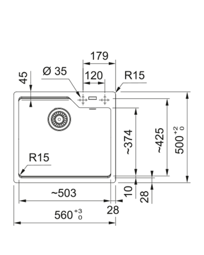 Franke Urban UBG 610-56 Sahara Tezgahüstü Evye