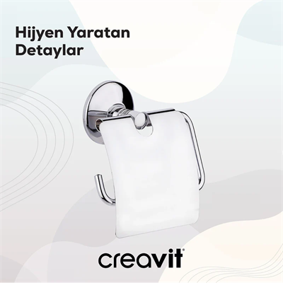 Creavit Joyful Kapaklı Tuvalet Kağıtlığı Bj11028