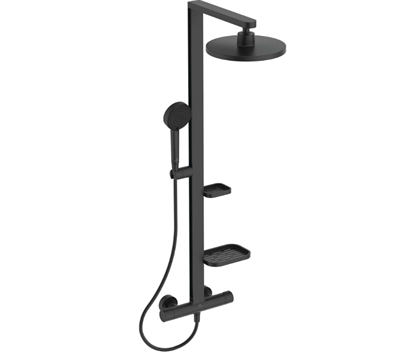 İdeal Standard BD583XG Ceratherm Alu+ Termostatik Duş Sistemi-Silk Black