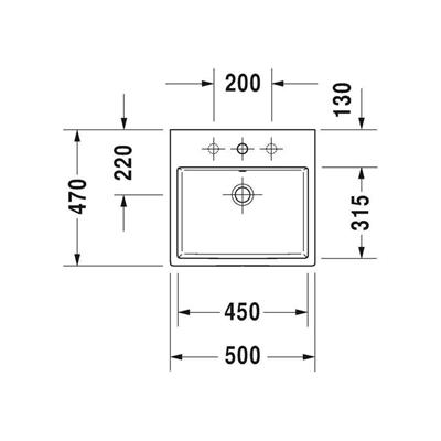 Duravit Tezgah Üstü Lavabo Vero Air 50 cm 235050