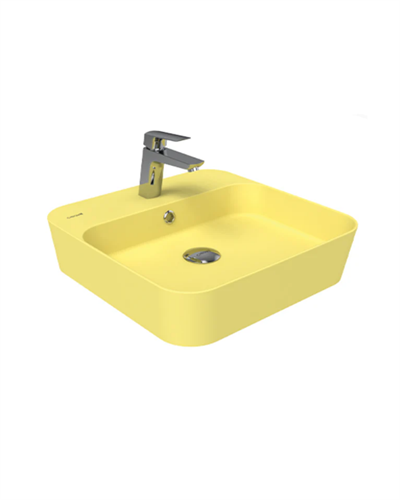 Creavit Loop Kare Çanak Lavabo  Limon Çiçeği LP046-00LC