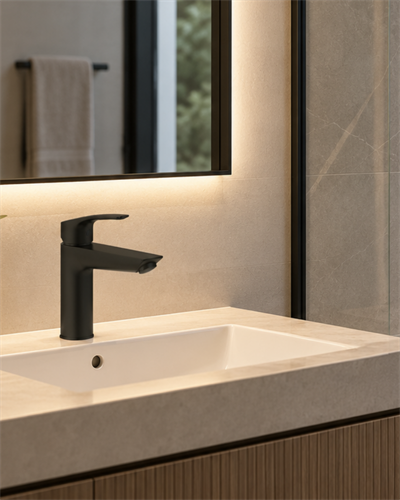 Grohe Eurosmart Sıva Üstü Banyo Seti Mat Siyah 