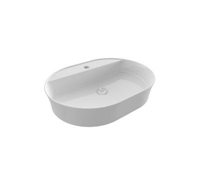 Bocchi 1600-001-0126 Sottile Slim Line Oval Batarya Banklı Lavabo 60x45 cm Parlak Beyaz