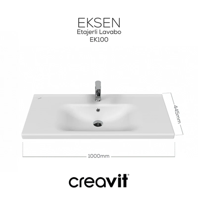 Creavit EK100  Eksen Etajerli Lavabo 100 cm