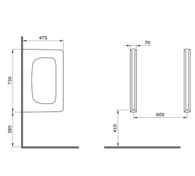 Bocchi Taormina Pisuvar Ara Bölmesi Gri 1081-006-0120