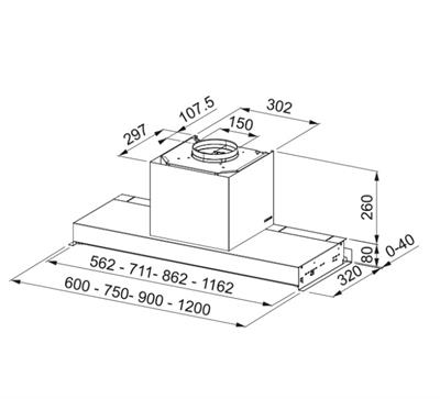 FRANKE 305.0705.341 Drip Free Davlumbaz  FMY DRIP-FREE 120 KL