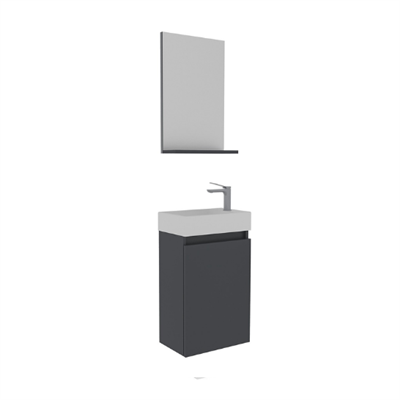 Orka Conza 45 CM Banyo Dolabı Takımı Antrasit