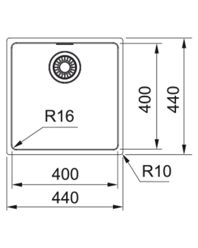 Franke Maris MRX 110-40 Tezgahaltı Evye