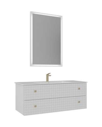 Orka Lipari 120 cm Banyo Dolabı Takımı Mat Beyaz