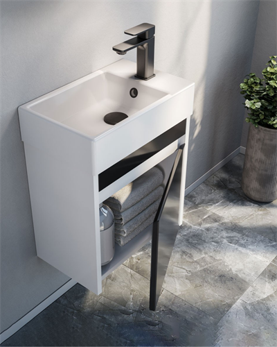 Orka Yedisu 45 CM Banyo Dolabı Takım Siyah