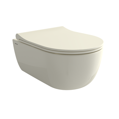 Bocchi 1416-014-0128 V Tondo Rimless Asma Klozet Ve Kapak Parlak Bisküvi 