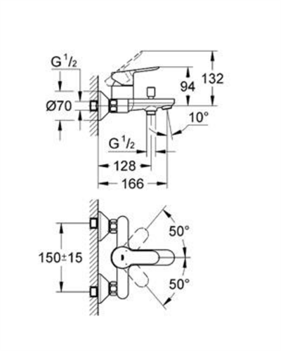 Grohe BauEdge Banyo Bataryası 23605000