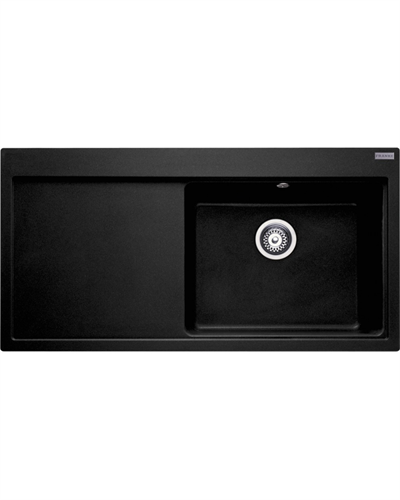 Franke Mythos MTG 611-100 Sol Damlalıklı Granit Evye Nero