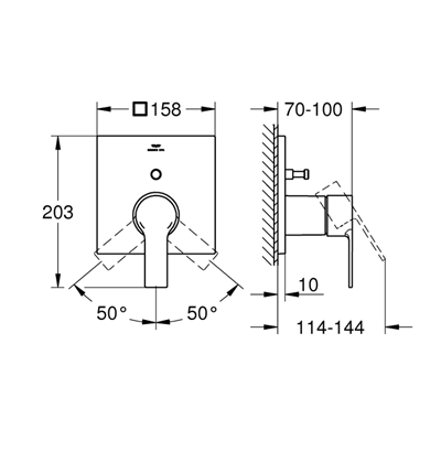 Grohe 19315001 Allure Ankastre Banyo/Duş Bataryası Krom
