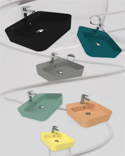 Creavit Loop Kare Çanak Lavabo Mat Cappucino LP046-00CM