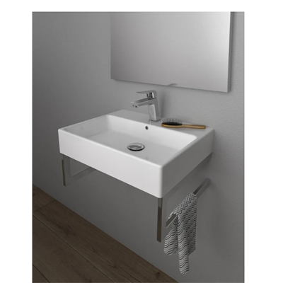 CREAVİT NX260 Next Tezgah Üzeri Kare Lavabo 60 cm