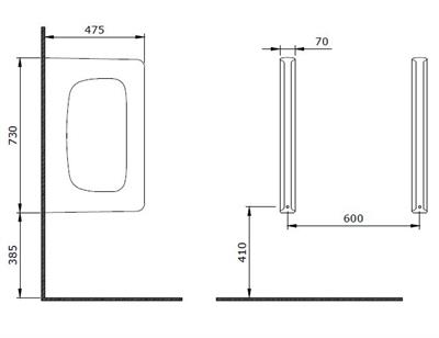 Bocchi Taormina Pisuvar Ara Bölmesi Mat Beyaz 1081-002-0120