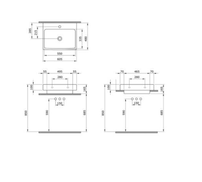 Bocchi 1077-033-0126 Scala Tezgah Üstü Lavabo 60 cm Mat Mint Yeşil 