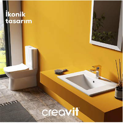 CREAVİT NV361 Nova Rim-Off Kanalsız Duvara Dayalı Klozet Seti