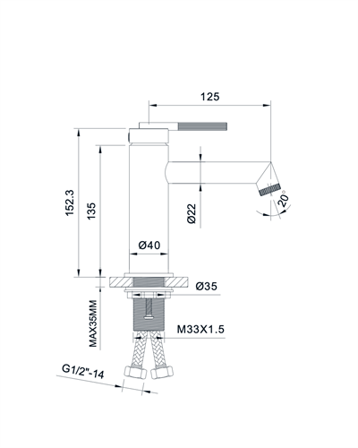 Newarc Opera Lavabo Bataryası Metalik Gri 985521G