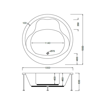 SANACRYL Lounge Spa & Havuz S452 180x63h