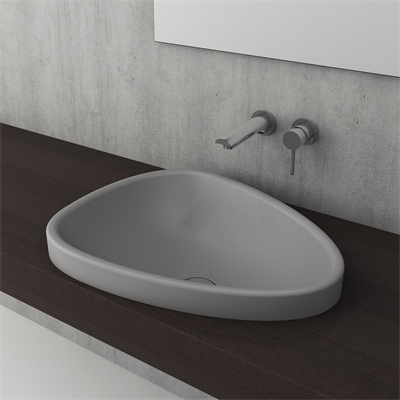 BOCCHİ Etna Tezgah Üstü Lavabo 58 cm MAT GRİ 1112-006-0125