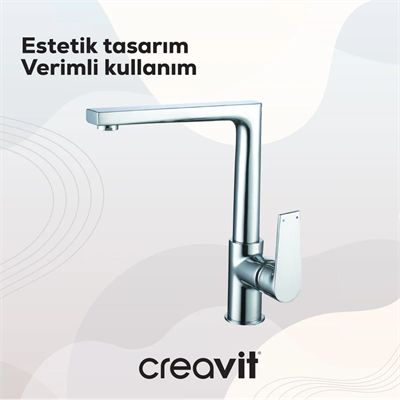 Creavit SR8500 Sharp Mutfak Armatürü Krom