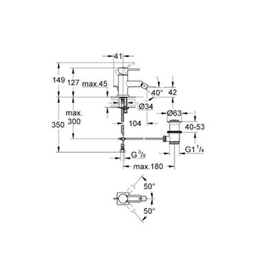 Grohe 32147000 Allure Tek Kumandalı Bide Batarya Krom