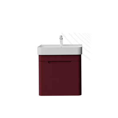 Creavit CO0060.41 Colorit Kapaklı Lavabo Dolabı 60 cm Ve Oval Ayna Berry