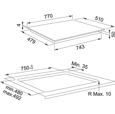 FRANKE FSM 804 I B BK İNDÜKSİYONLU SİYAH OCAK 108.0606.110