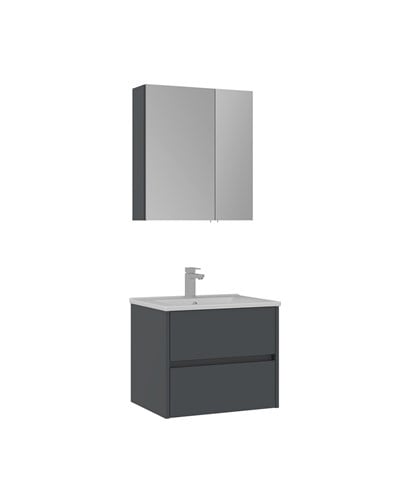 Orka Side 65 CM Çekmeceli Banyo Dolabı Takım Mat Antrasit