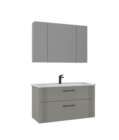 Orka Bari 100 cm Banyo Dolabı Takımı Mat Kaşmir