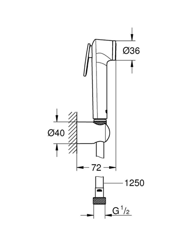 Grohe 27513001 Tempesta-F Trigger Spray 30 Duş Seti Krom