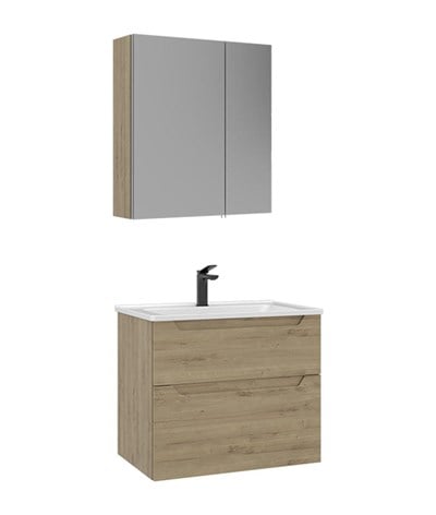 ORKA Messina 65 cm Banyo Dolap Takımı Meşe