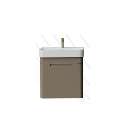 Creavit CO0060.42 Colorit Çekmeceli Lavabo Dolabı 60 cm Ve Oval Ayna Cappuccino