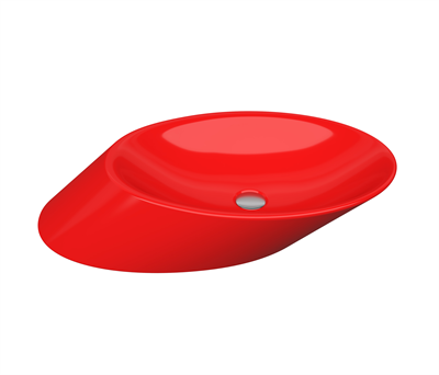 Bocchi 1013-019-0125 Vessel Yatay Çanak Lavabo 72 cm Kırmızı