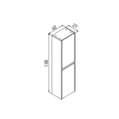 Orka Side 40 CM Banyo Boy Dolabı Mat Beyaz