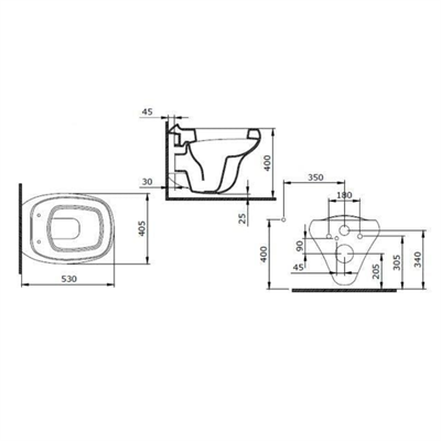 Bocchi 1166-033-0128 Fenice Rimless Asma Klozet Ve Kapak  Mat Mint Yeşil